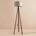 Stojací lampa AYD 1xE27/40W/230V hnědá/černá/bílá