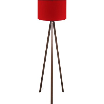 Stojací lampa AYD 1xE27/40W/230V hnědá/červená