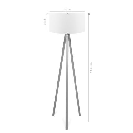 Stojací lampa AYD 1xE27/40W/230V hnědá/červená