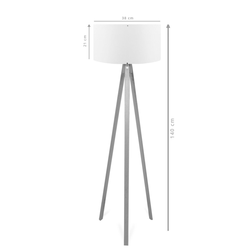 Stojací lampa AYD 1xE27/40W/230V hnědá/červená