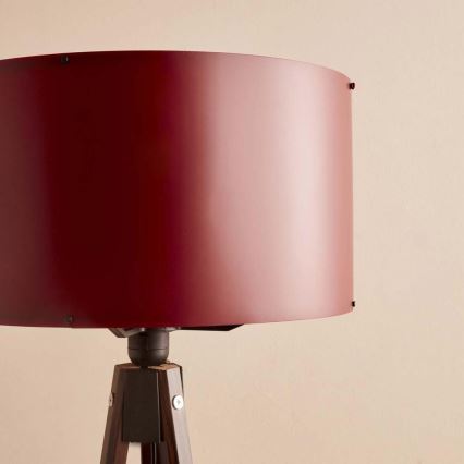 Stojací lampa AYD 1xE27/40W/230V hnědá/červená