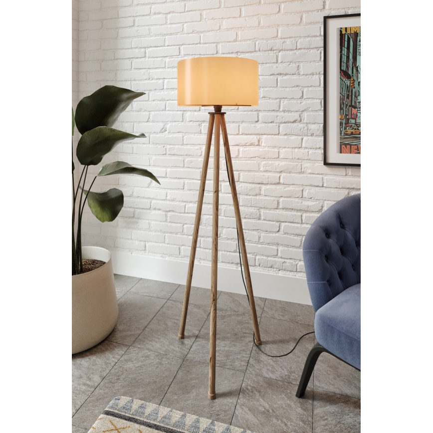 Stojací lampa AYD 1xE27/40W/230V hnědá