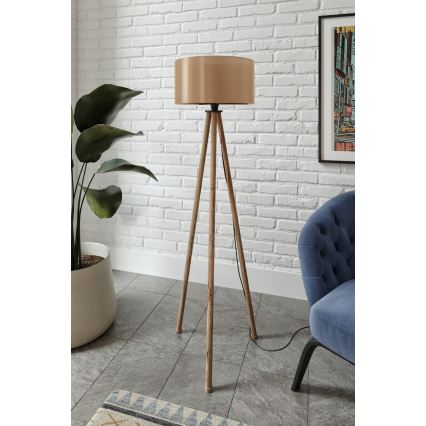 Stojací lampa AYD 1xE27/40W/230V hnědá