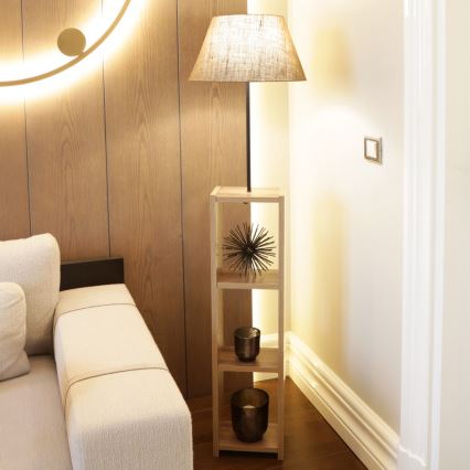 Stojací lampa AYD 1xE27/40W/230V hnědá