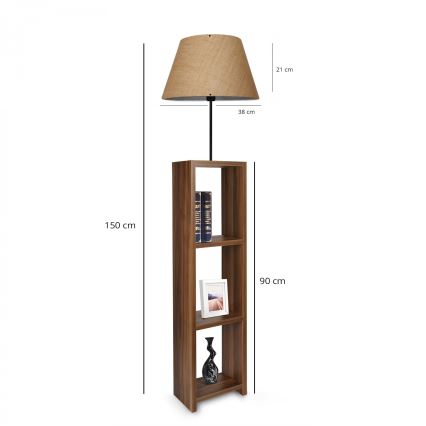 Stojací lampa AYD 1xE27/40W/230V hnědá