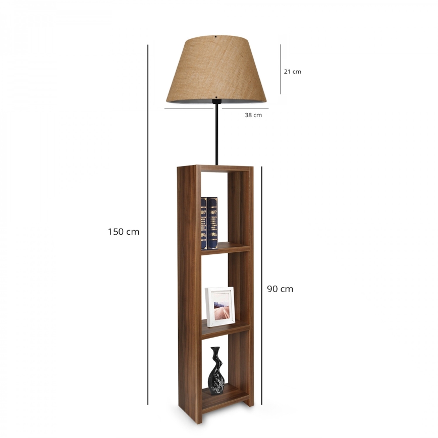 Stojací lampa AYD 1xE27/40W/230V hnědá