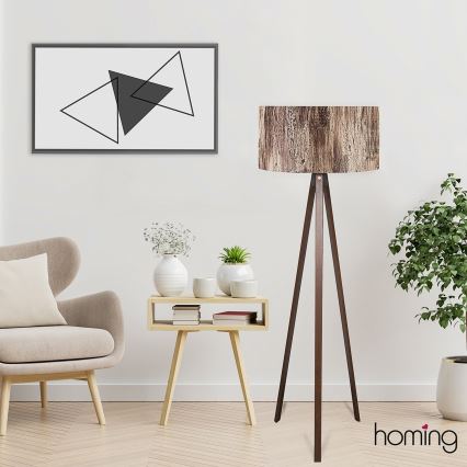 Stojací lampa AYD 1xE27/40W/230V hnědá