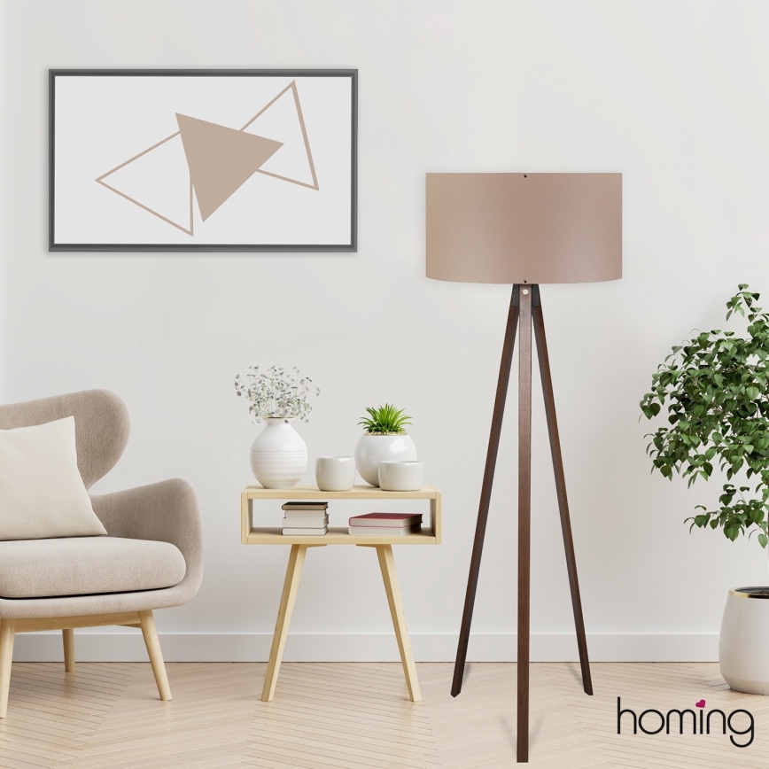 Stojací lampa AYD 1xE27/40W/230V hnědá