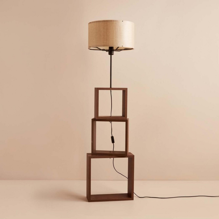 Stojací lampa AYD 1xE27/40W/230V hnědá