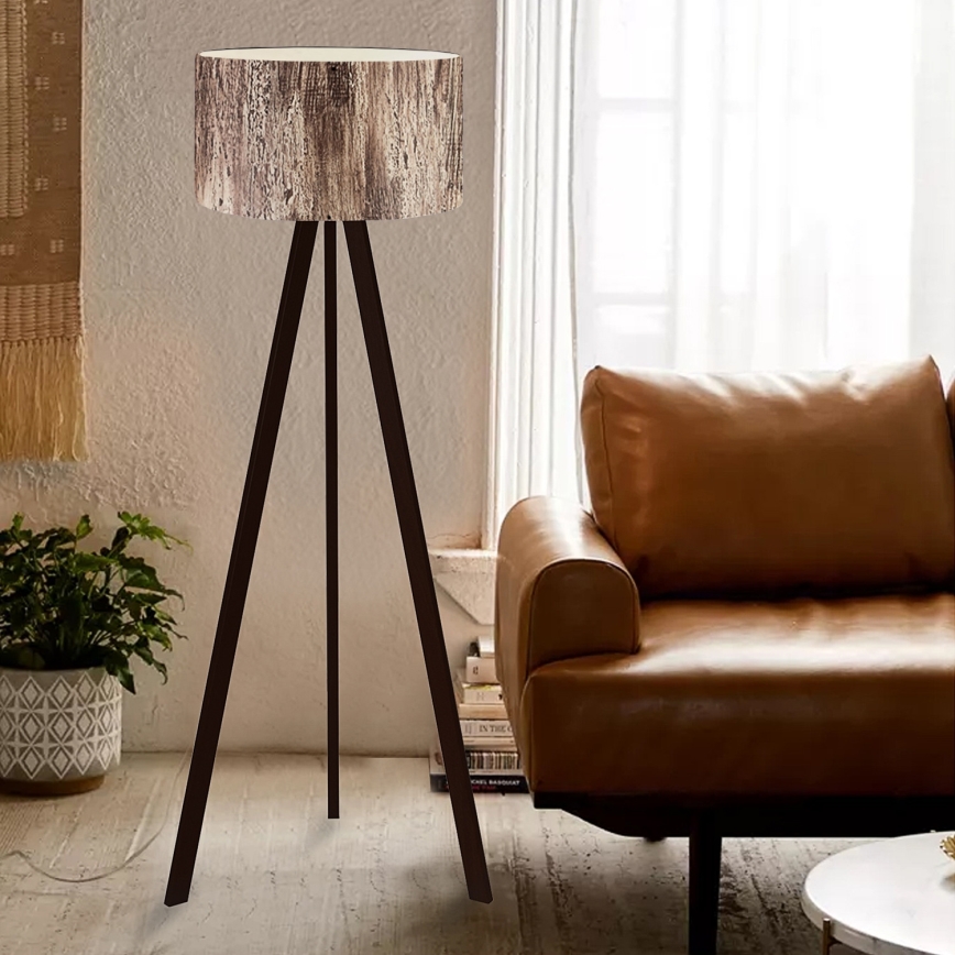 Stojací lampa AYD 1xE27/40W/230V hnědá