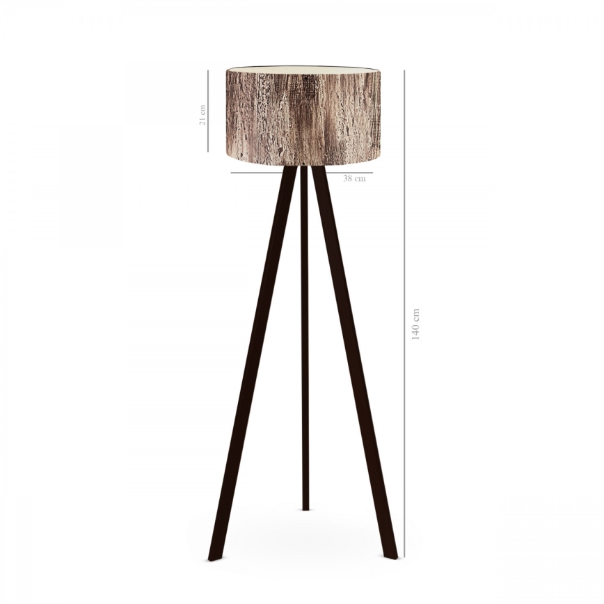 Stojací lampa AYD 1xE27/40W/230V hnědá