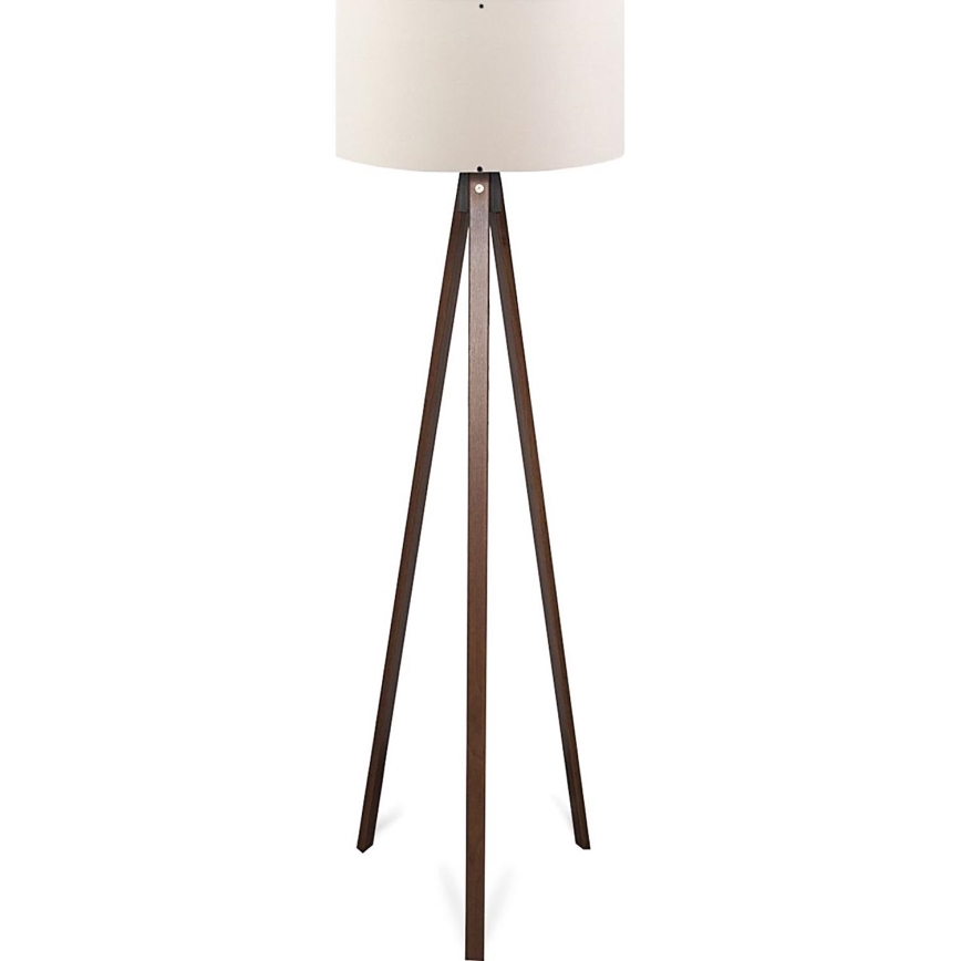 Stojací lampa AYD 1xE27/40W/230V hnědá/krémová