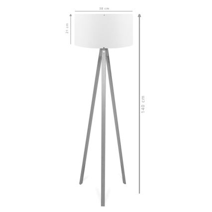Stojací lampa AYD 1xE27/40W/230V hnědá/krémová