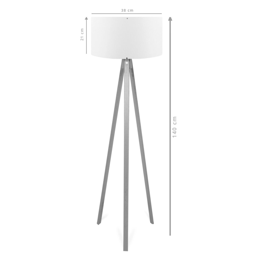 Stojací lampa AYD 1xE27/40W/230V hnědá/krémová