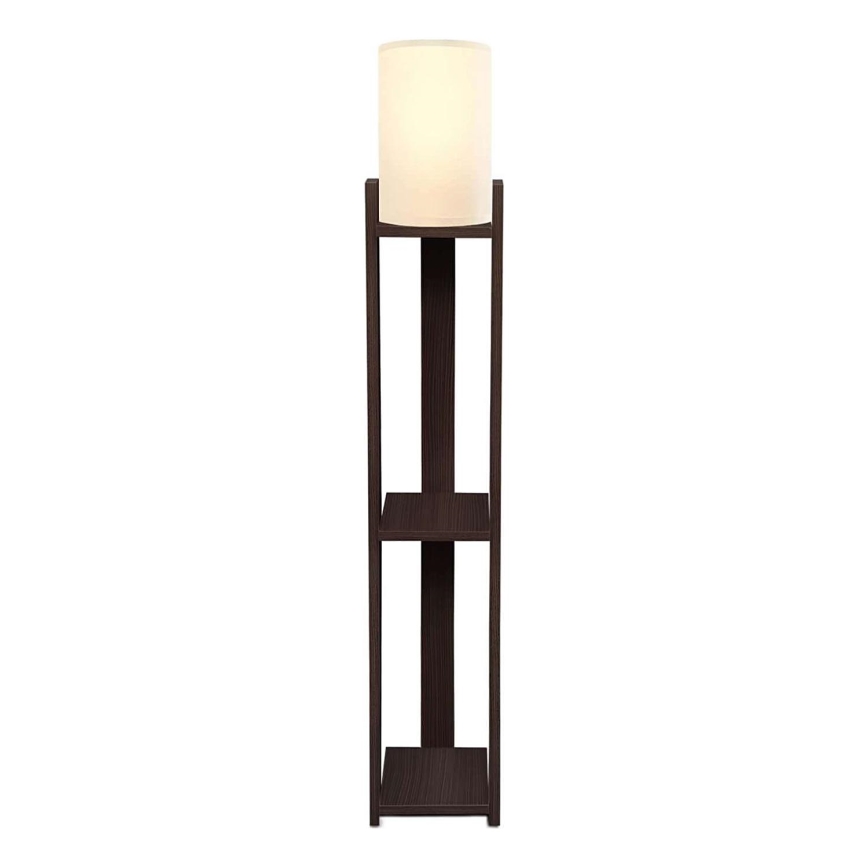 Stojací lampa AYD 1xE27/40W/230V hnědá/krémová