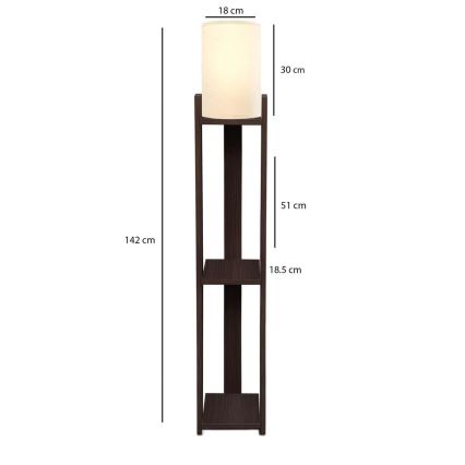 Stojací lampa AYD 1xE27/40W/230V hnědá/krémová