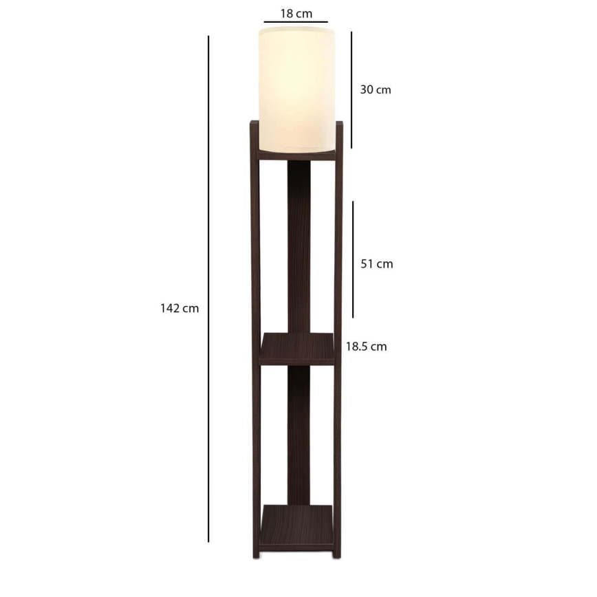 Stojací lampa AYD 1xE27/40W/230V hnědá/krémová