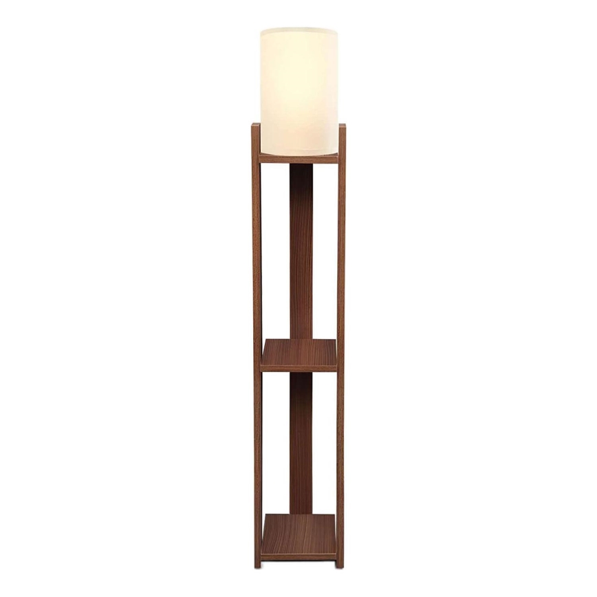 Stojací lampa AYD 1xE27/40W/230V hnědá/krémová