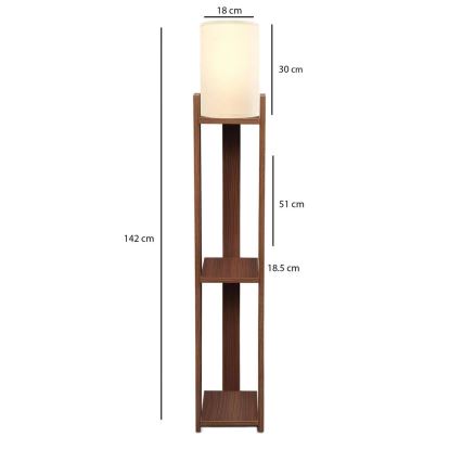 Stojací lampa AYD 1xE27/40W/230V hnědá/krémová
