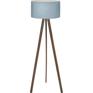 Stojací lampa AYD 1xE27/40W/230V hnědá/modrá