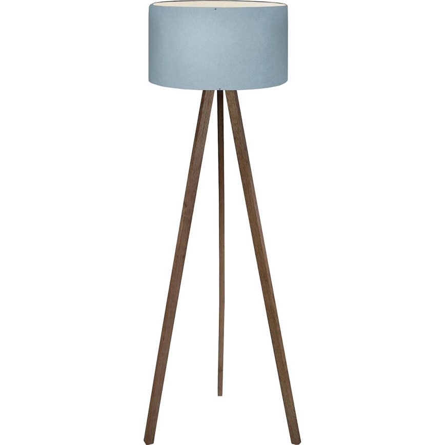 Stojací lampa AYD 1xE27/40W/230V hnědá/modrá