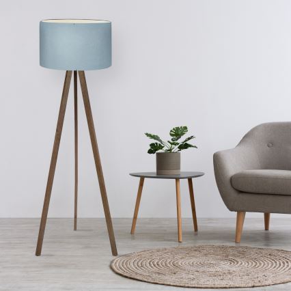 Stojací lampa AYD 1xE27/40W/230V hnědá/modrá
