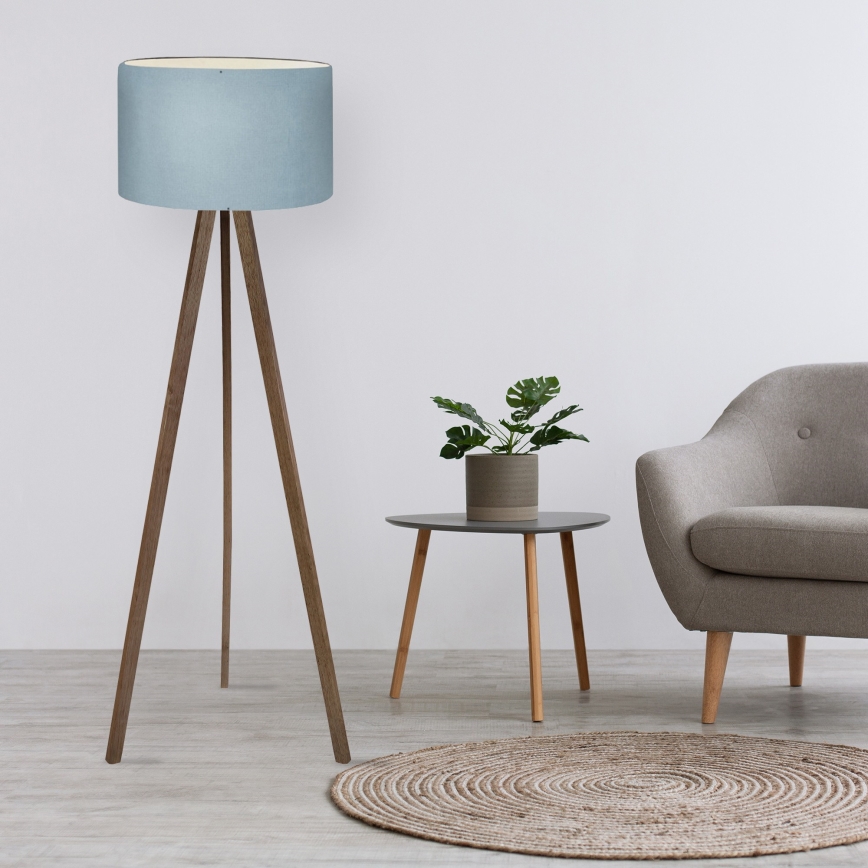 Stojací lampa AYD 1xE27/40W/230V hnědá/modrá