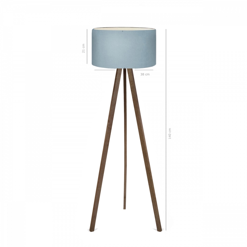 Stojací lampa AYD 1xE27/40W/230V hnědá/modrá