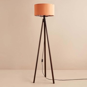 Stojací lampa AYD 1xE27/40W/230V hnědá/oranžová