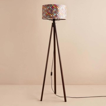 Stojací lampa AYD 1xE27/40W/230V hnědá/pestrobarevná