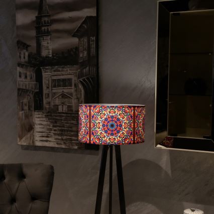Stojací lampa AYD 1xE27/40W/230V hnědá/pestrobarevná