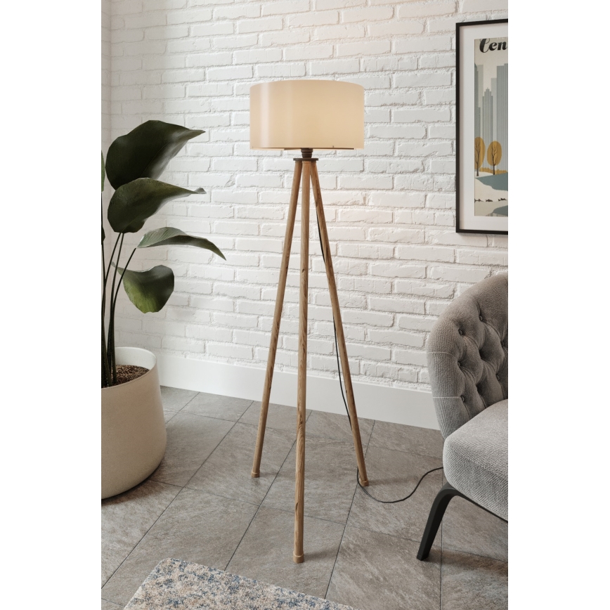 Stojací lampa AYD 1xE27/40W/230V hnědá/šedá