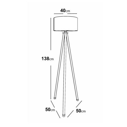 Stojací lampa AYD 1xE27/40W/230V hnědá/šedá
