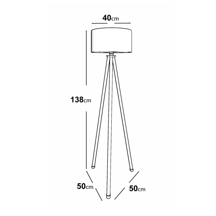 Stojací lampa AYD 1xE27/40W/230V hnědá/šedá