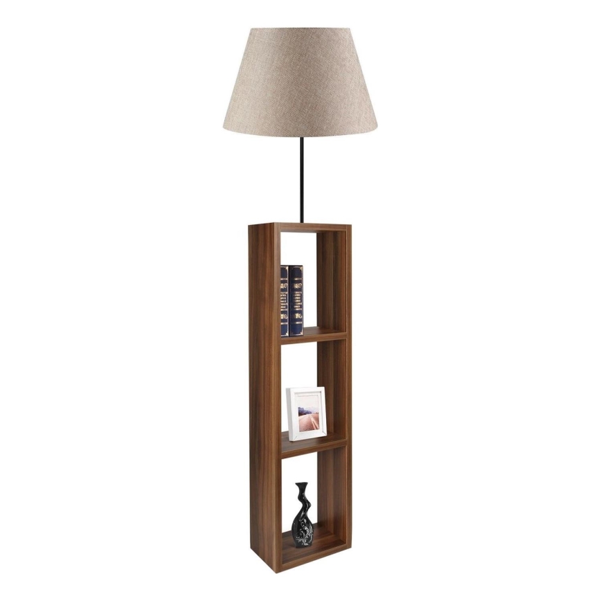 Stojací lampa AYD 1xE27/40W/230V hnědá/šedá