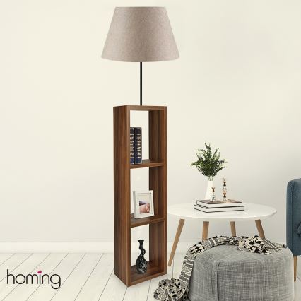 Stojací lampa AYD 1xE27/40W/230V hnědá/šedá