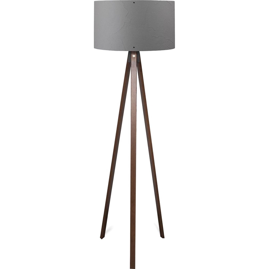 Stojací lampa AYD 1xE27/40W/230V hnědá/šedá