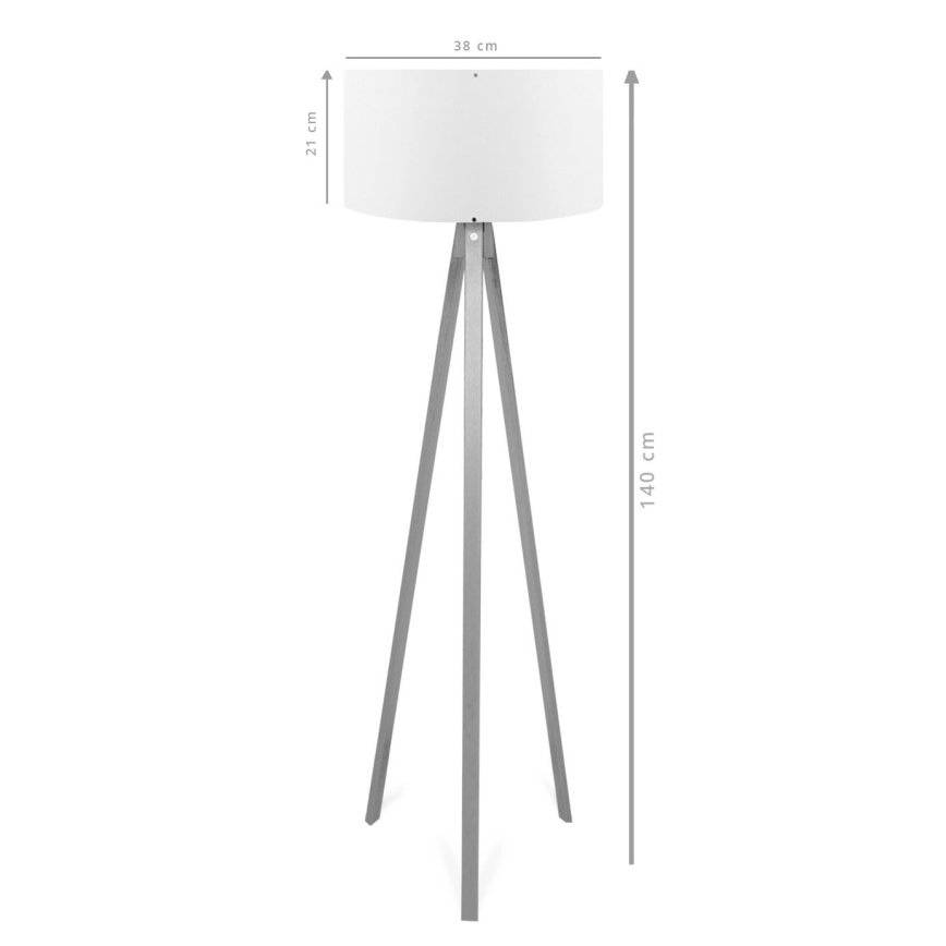 Stojací lampa AYD 1xE27/40W/230V hnědá/šedá