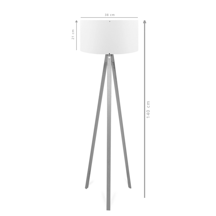 Stojací lampa AYD 1xE27/40W/230V hnědá/šedá
