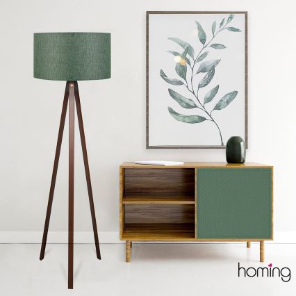 Stojací lampa AYD 1xE27/40W/230V hnědá/zelená