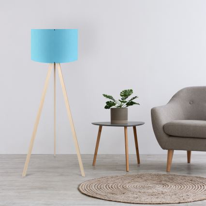 Stojací lampa AYD 1xE27/40W/230V modrá/béžová