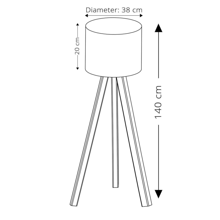 Stojací lampa AYD 1xE27/40W/230V modrá/béžová