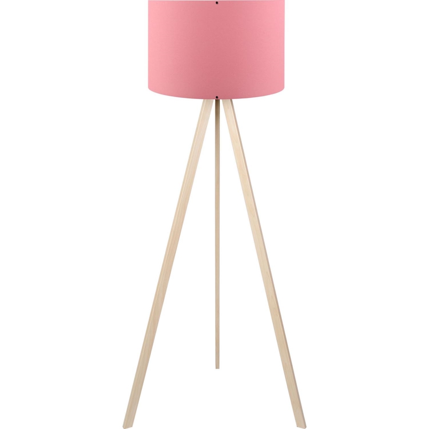 Stojací lampa AYD 1xE27/40W/230V růžová/béžová