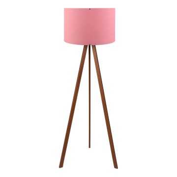 Stojací lampa AYD 1xE27/40W/230V růžová/hnědá