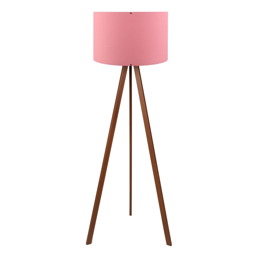 Stojací lampa AYD 1xE27/40W/230V růžová/hnědá