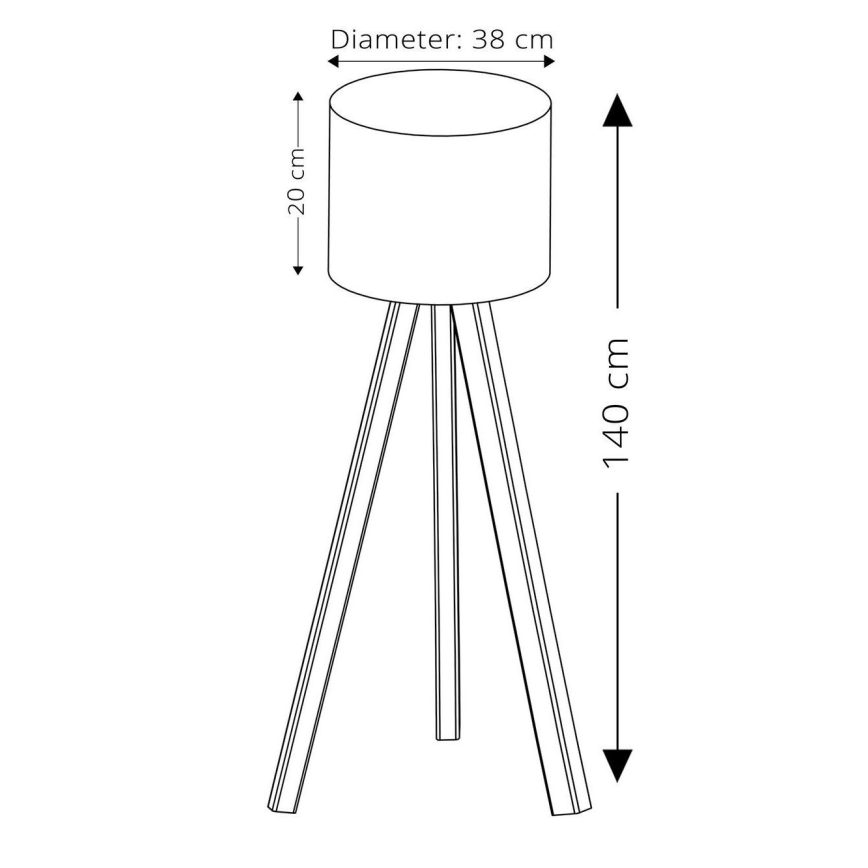 Stojací lampa AYD 1xE27/40W/230V růžová/hnědá