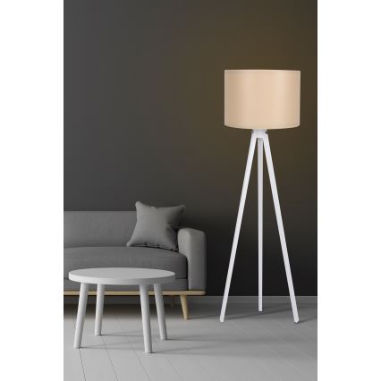 Stojací lampa AYD 1xE27/60W/230V béžová/bílá