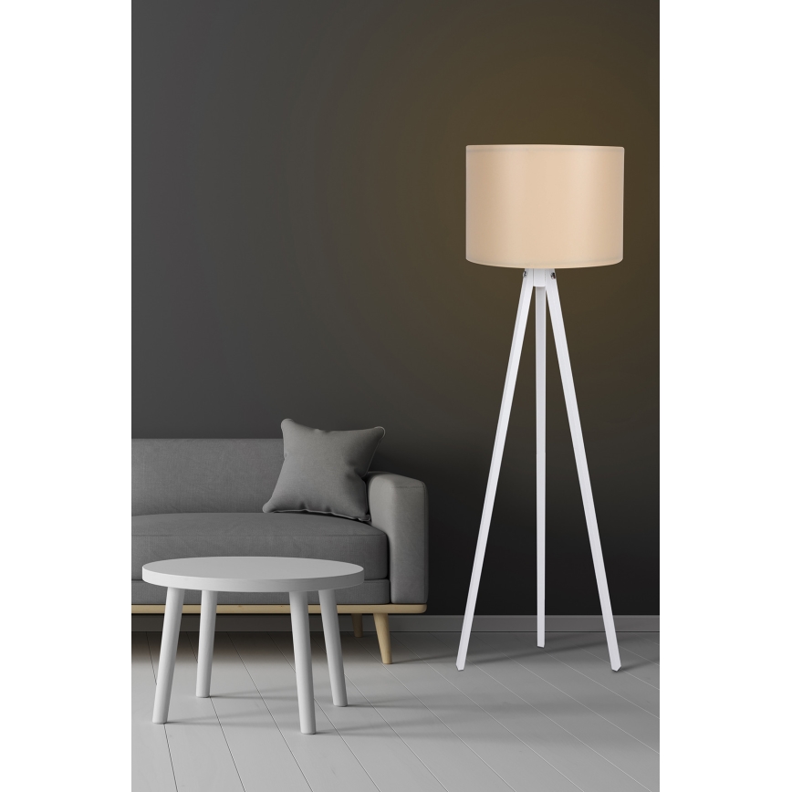 Stojací lampa AYD 1xE27/60W/230V béžová/bílá
