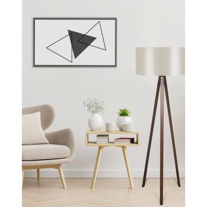 Stojací lampa AYD 1xE27/60W/230V béžová/hnědá