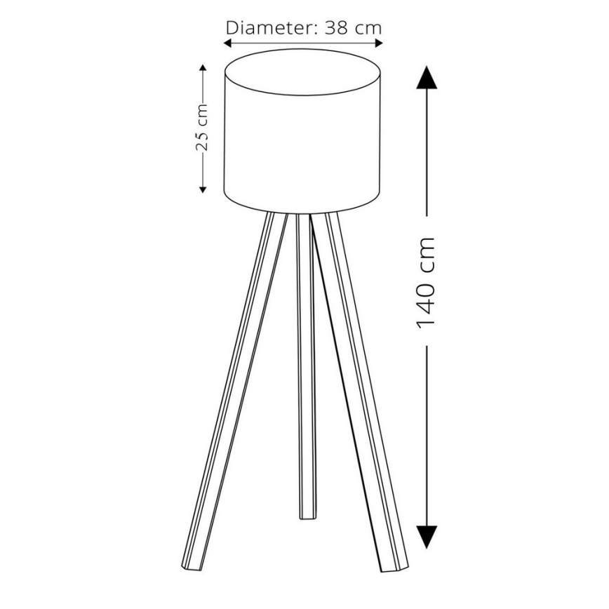 Stojací lampa AYD 1xE27/60W/230V béžová